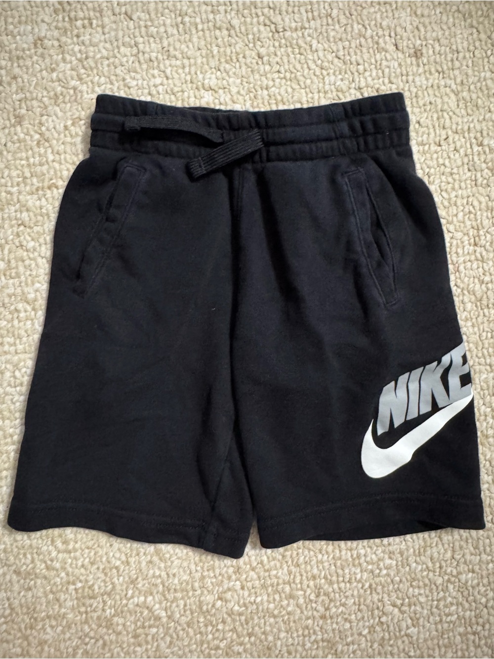 Nike Black Shorts with White Swoosh Logo